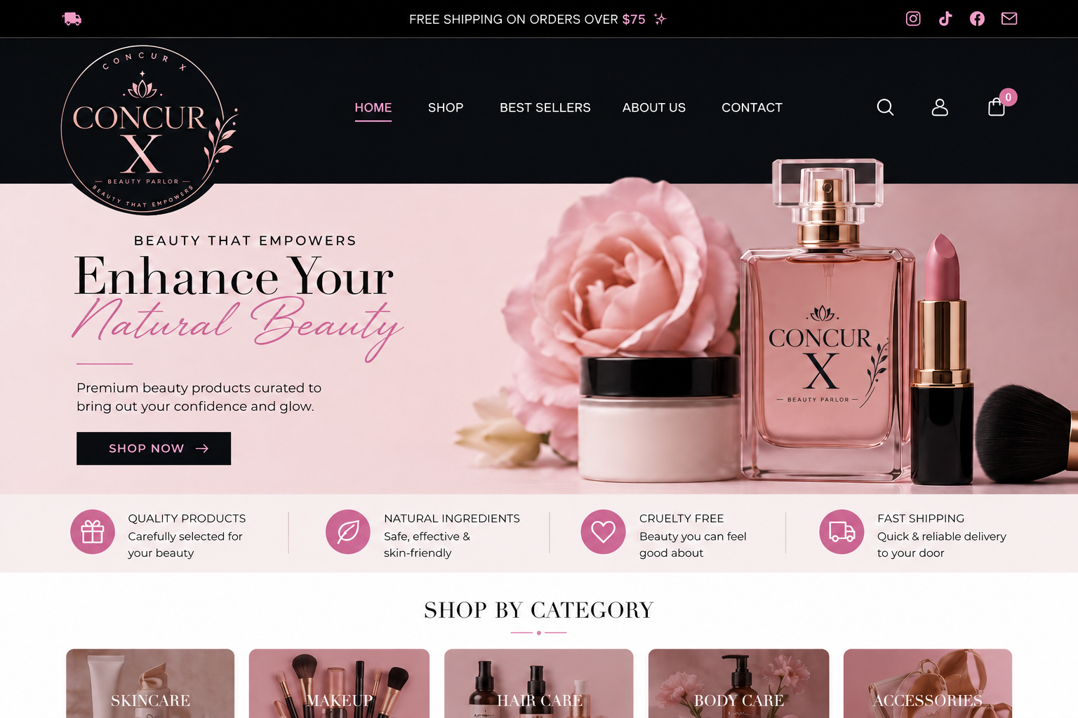 CONCUR X beauty products